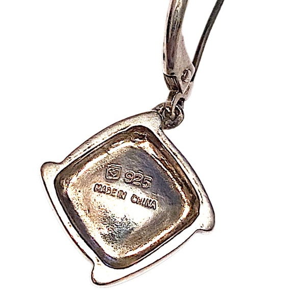 OPAL Sterling Silver Dangle Earrings 925 - Picture 4 of 4